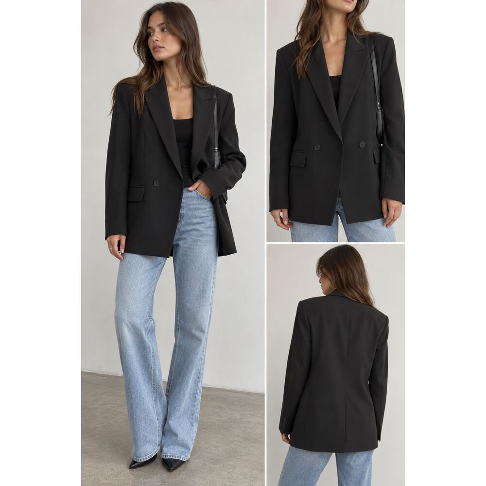 ZARA Oversized Classic Blazer Black Small